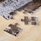 Winterijs Storm in het bos - 20 x 20 inch Legpuzzel (Zijkant)