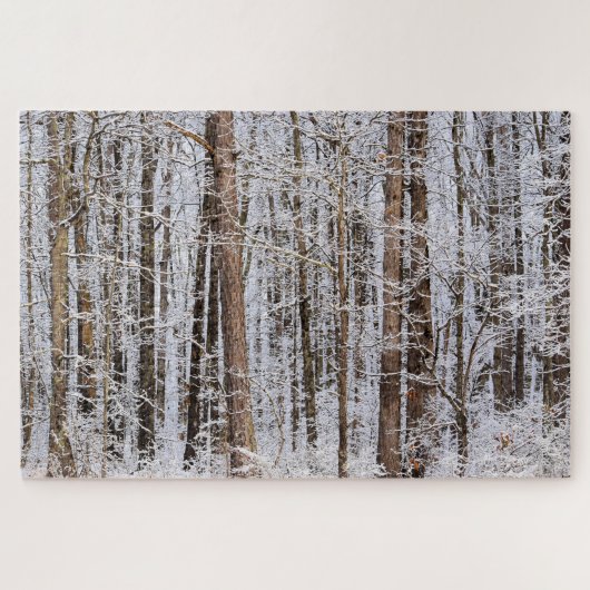 Winterijs Storm in het bos - 20 x 30 inch Legpuzzel (Horizontaal)