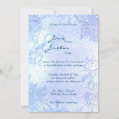 winterijsblauwe elegant voor bruiloft kaart (Voorkant)