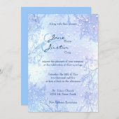 winterijsblauwe elegant voor bruiloft kaart (Voorkant / Achterkant)
