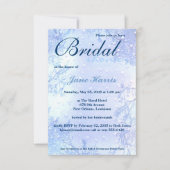 winterijsblauwe elegant vrijgezellenfeest kaart (Voorkant)