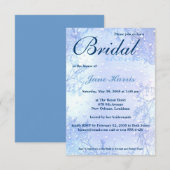 winterijsblauwe elegant vrijgezellenfeest kaart (Voorkant / Achterkant)