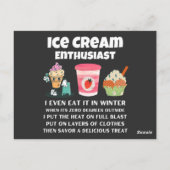 Winterijsenthousiast Briefkaart (Achterkant)