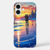 Winterijsschaatsen Case-Mate iPhone Case (Achterkant)