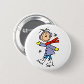 Winterijsschaatsen Ronde Button 5,7 Cm (Voorkant /achterkant)
