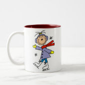 Winterijsschaatsen Tweekleurige Koffiemok (Links)