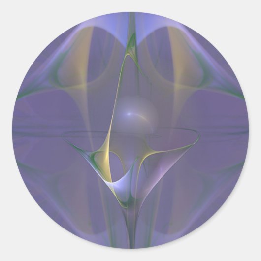 Winterini Faery Martini Kunst Ronde Sticker (Voorkant)