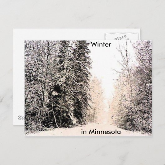 winterink - Gepersonaliseerd Briefkaart (Voorkant / Achterkant)