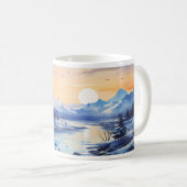 Winterinkt schilderen koffiemok (Voorkant rechts)