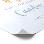 Winterjongen oh hert Raad eens hoeveel snoepjes Poster (Hoek)