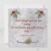 Winterkaardinalen en Pines Flat Wenskaart Kaart (Achterkant)