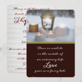 Winterkaarsen en sneeuw kaart (Voorkant / Achterkant)