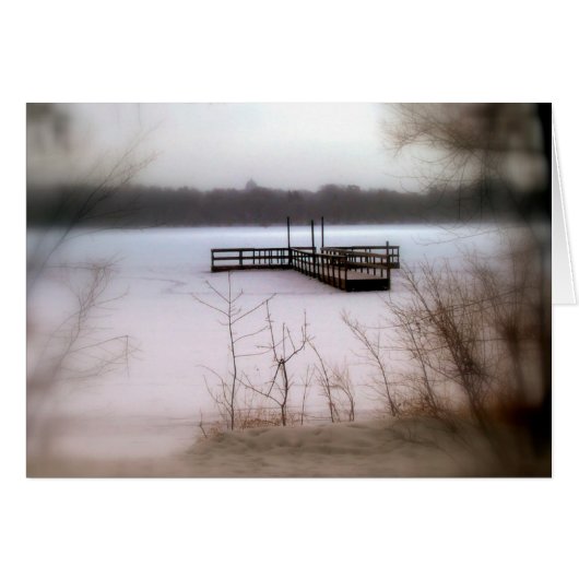 WINTERKAART: Lake Harriet, "Dock", Mpls, MN_ (Voorkant Horizontaal)
