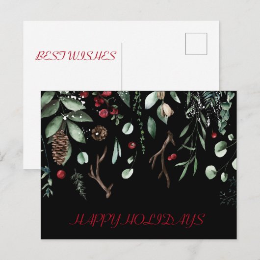 Winterkaart met feestdagen (Voorkant / Achterkant)