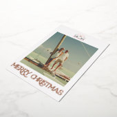 Winterkaart met goud folie en monogram van de wild folie uitnodiging (Gedraaid)