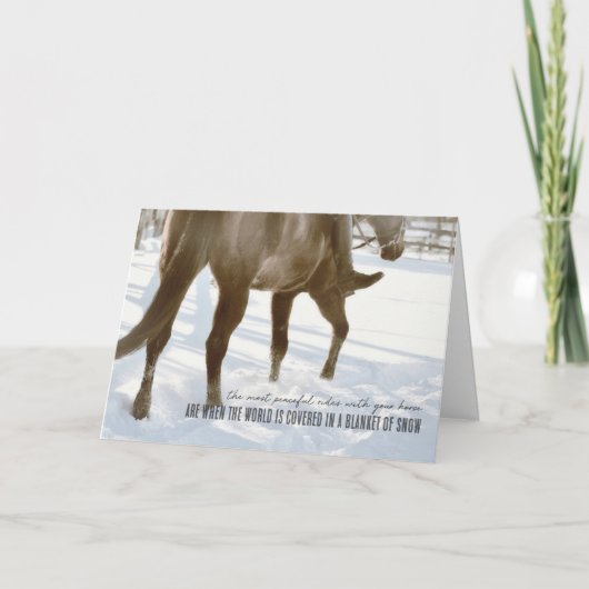 Winterkaart met kerstwens bedankkaart (Voorkant)