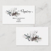 Winterkaart met registergegevens informatiekaartje (Voorkant / Achterkant)