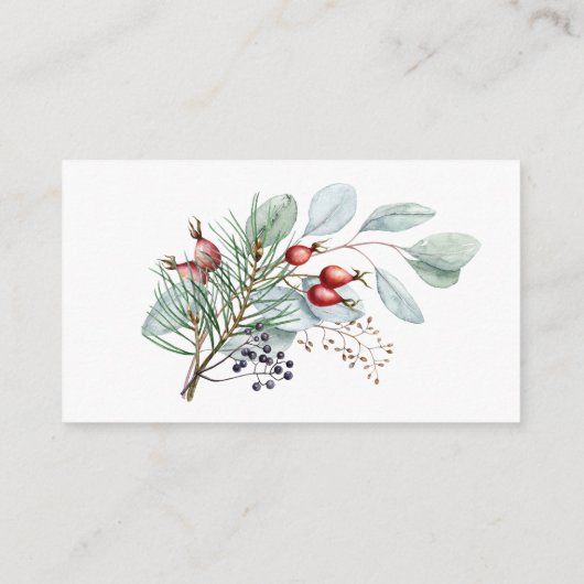 Winterkaart met registergegevens informatiekaartje (Achterkant)