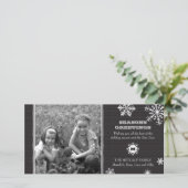 Winterkaart met sneeuwvlokmotief feestdagenkaart (Staand voorkant)