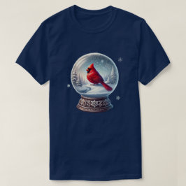 Winterkaart van de kardinaal t-shirt