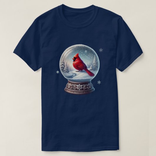 Winterkaart van de kardinaal t-shirt (Design voorkant)