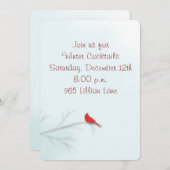 Winterkaart voor bewerkbare uitnodigingen (Voorkant / Achterkant)