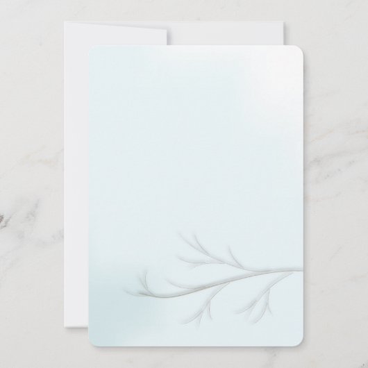 Winterkaart voor bewerkbare uitnodigingen (Achterkant)