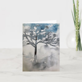 Winterkaart waterverf kaart