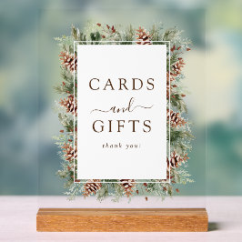 Winterkaarten en -cadeaus acryl bord