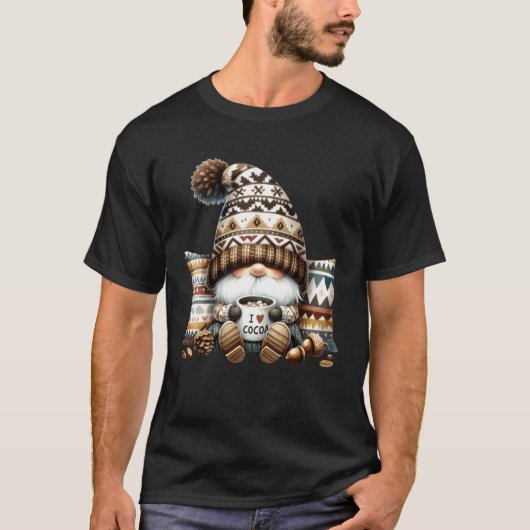 Winterkabouter Herfstaccessoires met warme cacaumo T-shirt (Voorkant)