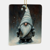 Winterkabouter in een besneeuwd bos keramisch ornament (Rechts)