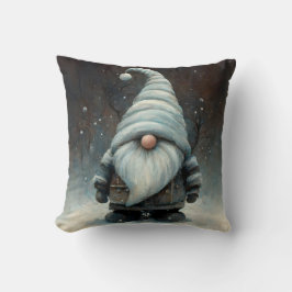 Winterkabouter in een besneeuwd bos kussen