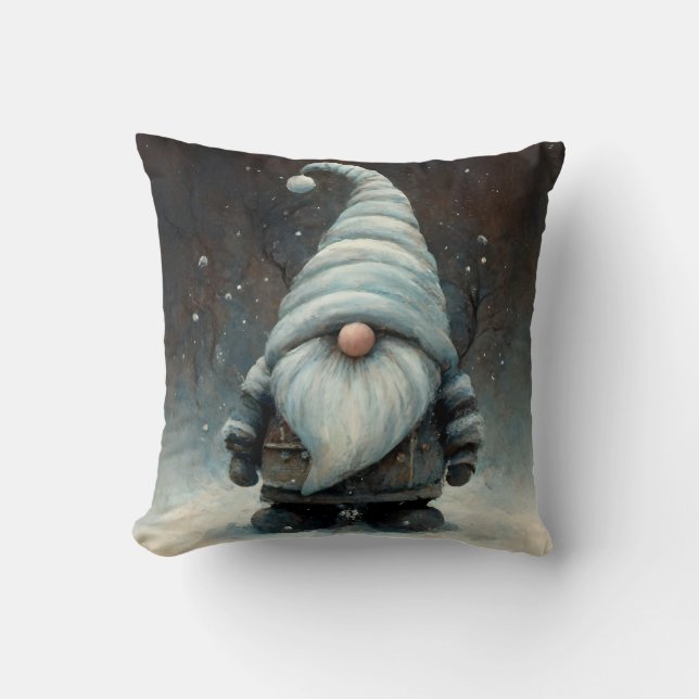 Winterkabouter in een besneeuwd bos kussen (Voorkant)