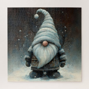 Winterkabouter in een besneeuwd bos legpuzzel