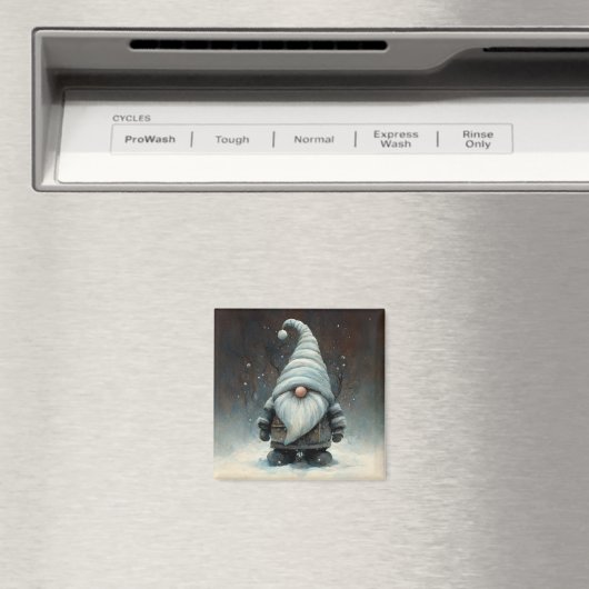 Winterkabouter in een besneeuwd bos magneet (Insitu (Vaatwasser))