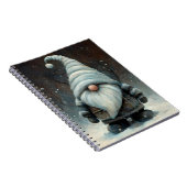 Winterkabouter in een besneeuwd bos notitieboek (Rechterzijde)