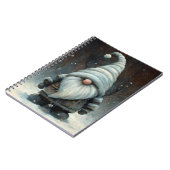 Winterkabouter in een besneeuwd bos notitieboek (Linkerzijde)