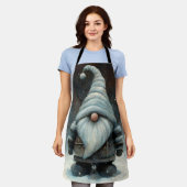 Winterkabouter in een besneeuwd bos schort (Gedragen)