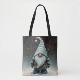 Winterkabouter in een besneeuwd bos tote bag