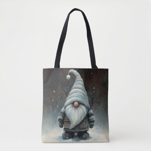 Winterkabouter in een besneeuwd bos tote bag (Voorkant)