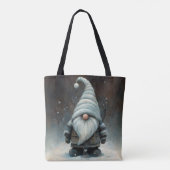 Winterkabouter in een besneeuwd bos tote bag (Achterkant)