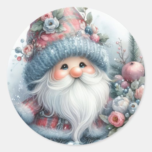 winterkabouter ronde sticker (Voorkant)