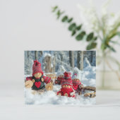 Winterkabouters briefkaart (Staand voorkant)