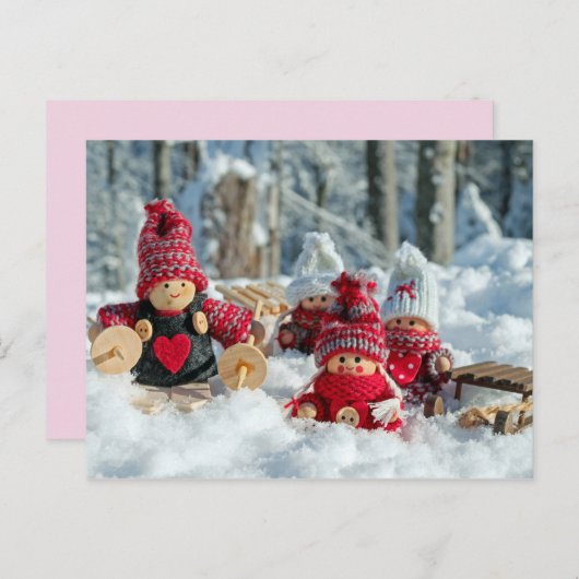 Winterkabouters briefkaart (Voorkant / Achterkant)