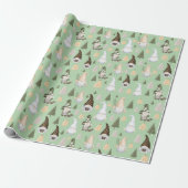 Winterkabouters Groen Inpakpapier (Uitgerold)