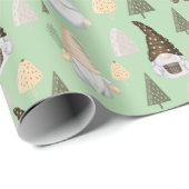 Winterkabouters Groen Inpakpapier (Rol Hoek)