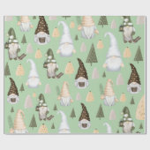 Winterkabouters Groen Inpakpapier (Vlak)