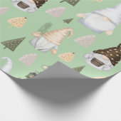 Winterkabouters Groen Inpakpapier (Hoek)