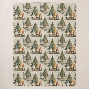 Winterkabouters met verlichte kerstboom sherpa deken