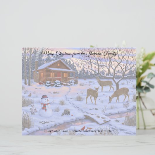 Winterkajuiteter op sneeuwkerst briefhoofd (Staand voorkant)